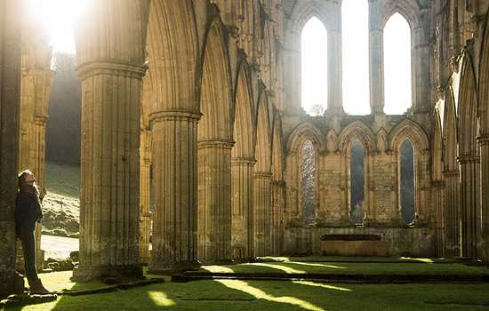 A dramatic view inside the ruins of Rievaulx Abbey A dramatic view inside the ruins of Rievaulx Abbey